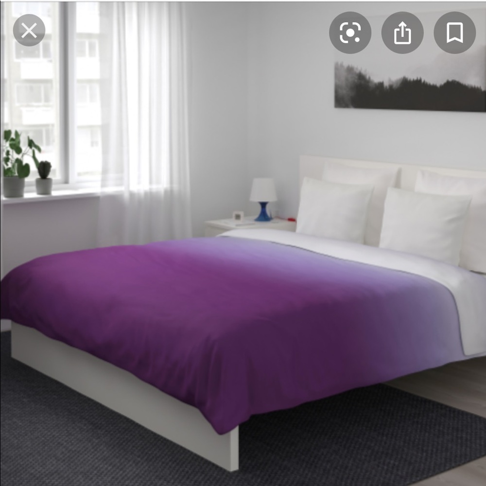 IKEA purple ombré duvet cover/ pillow covers